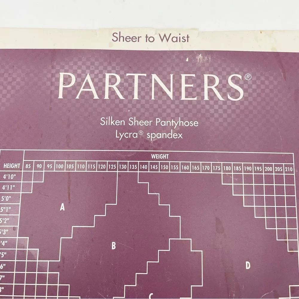 NWT Vintage Mervyns Partners Navy Silken Sheer to Waist Pantyhose Sandalfoot B